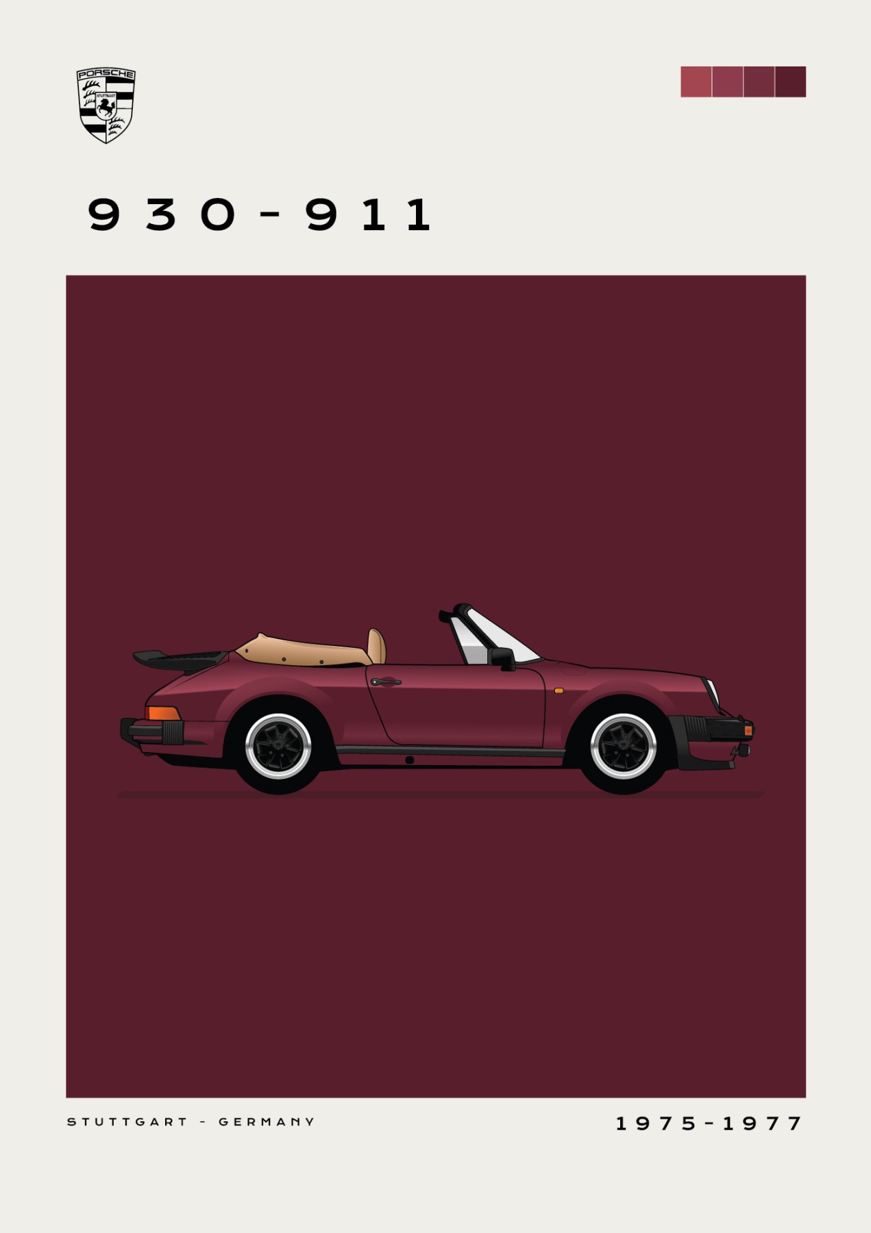 0-Porche – 930 - 911 - Maroon