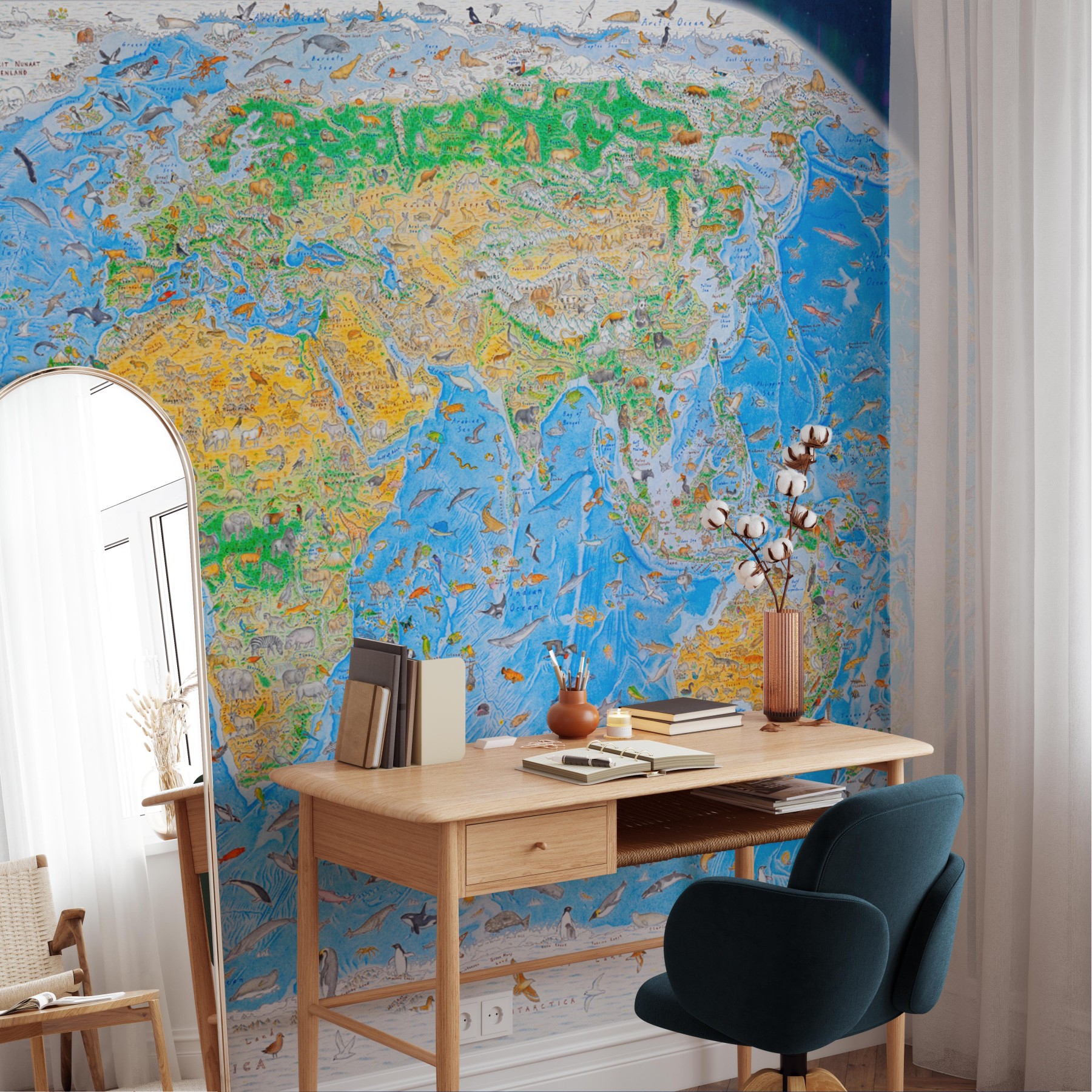 Wild World Map by Anton Thomas - Grafico Walls