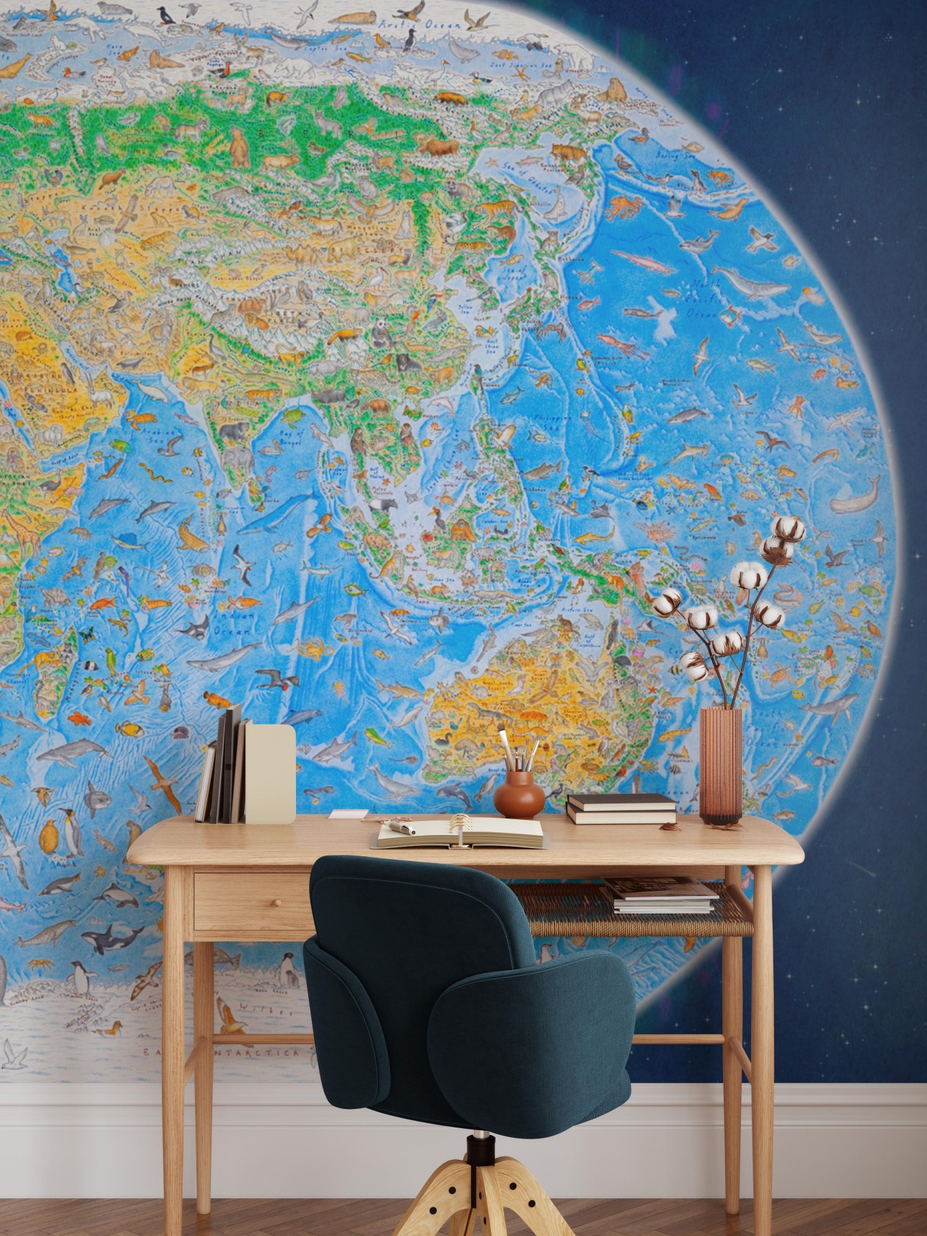 Wild World Map by Anton Thomas - Grafico Walls