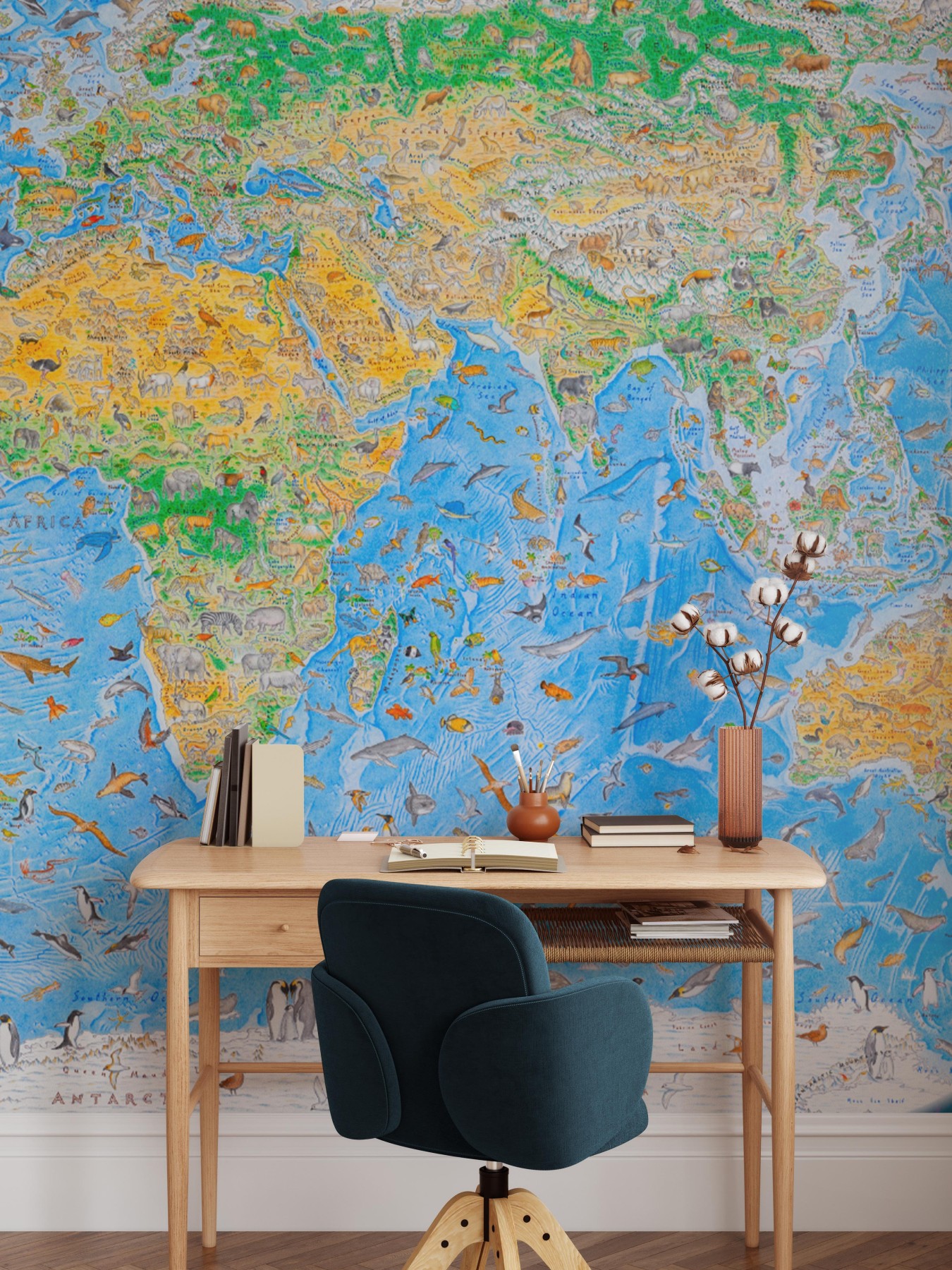 Wild World Map by Anton Thomas - Grafico Walls