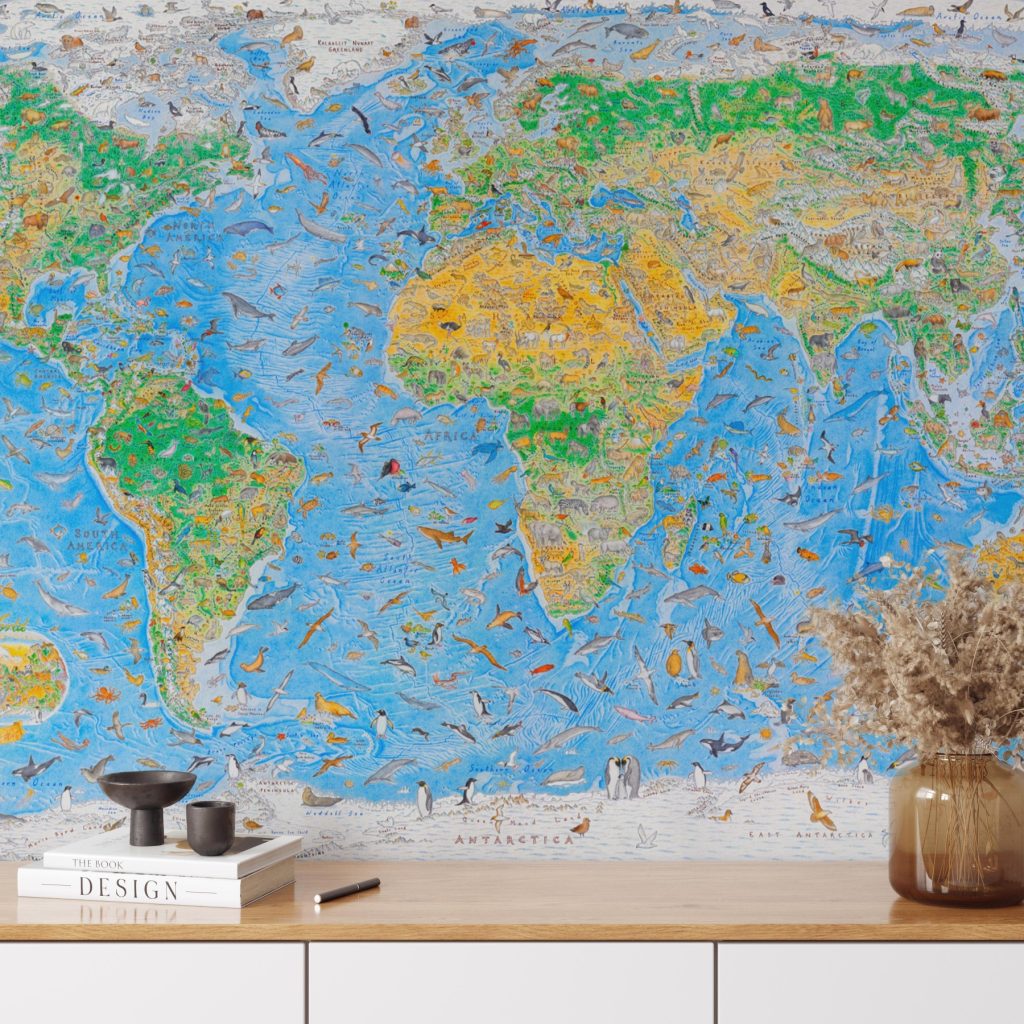 Wild World Map by Anton Thomas - Grafico Walls