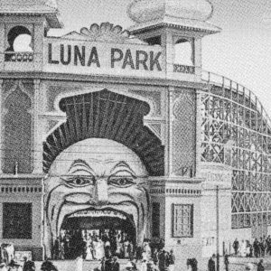 Luna Park 2 - Black & White | STRETCHED CANVAS | PRINTED PANEL