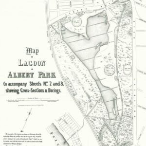 Albert Park Vintage Map | STRETCHED CANVAS