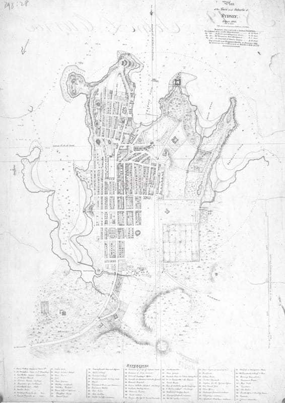 Sydney Vintage Map | STRETCHED CANVAS
