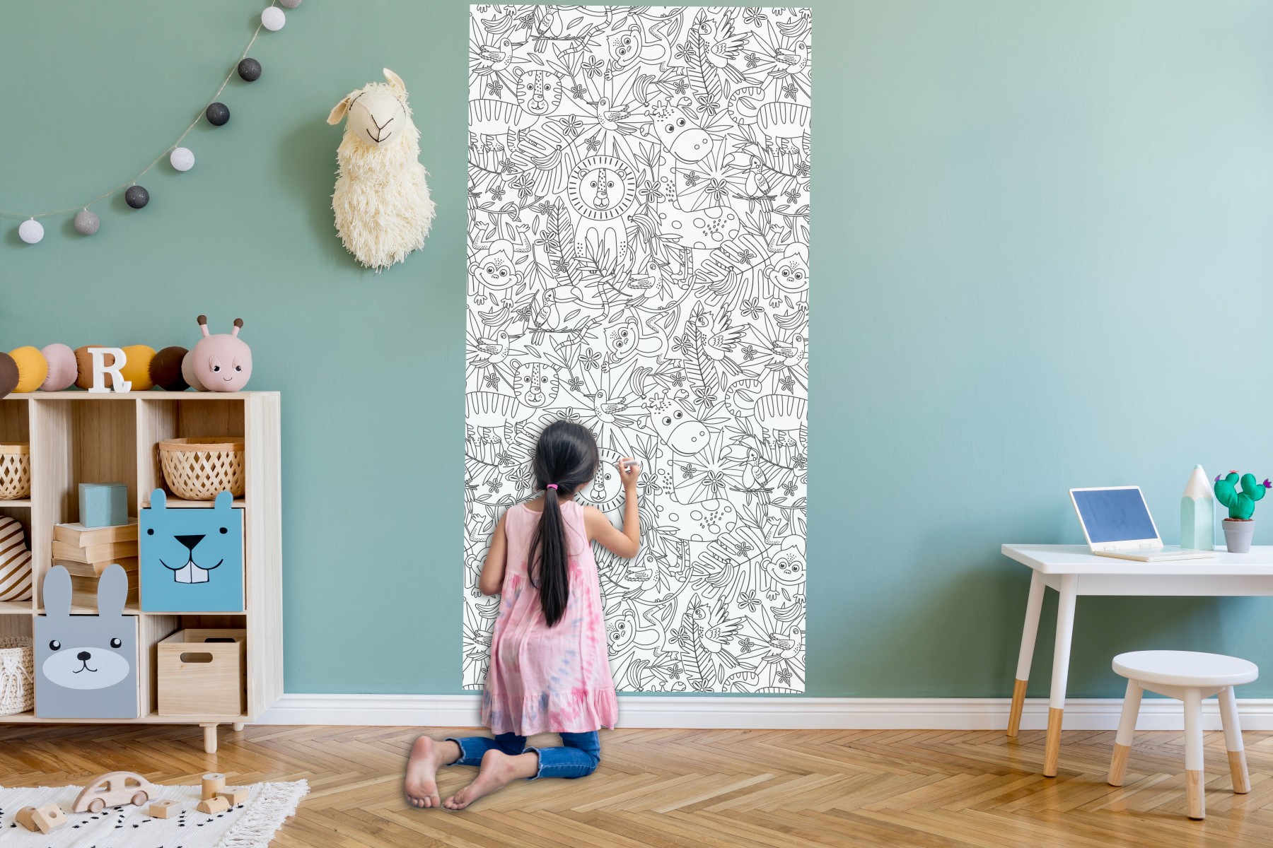 Colour Me - Whiteboard Wallpaper - XL - Portrait