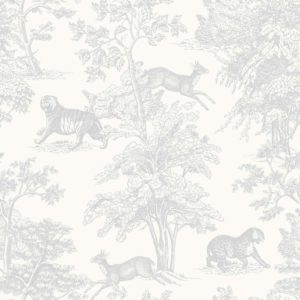 Animalia - Light Grey Wallpaper| Grafico Melbourne