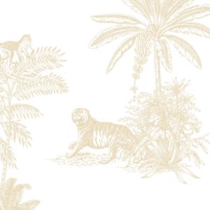 Animalia Tropicale - Gold Wallpaper| Grafico Melbourne