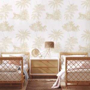 Animalia Tropicale - Gold Wallpaper| Grafico Melbourne