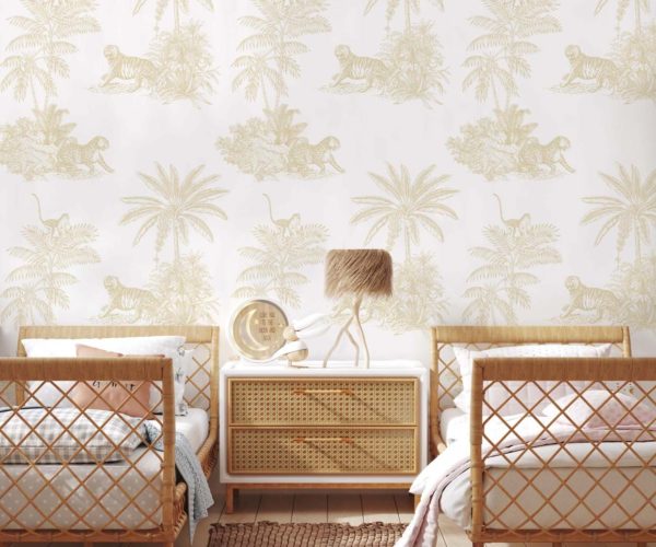 Animalia Tropicale - Gold Wallpaper| Grafico Melbourne