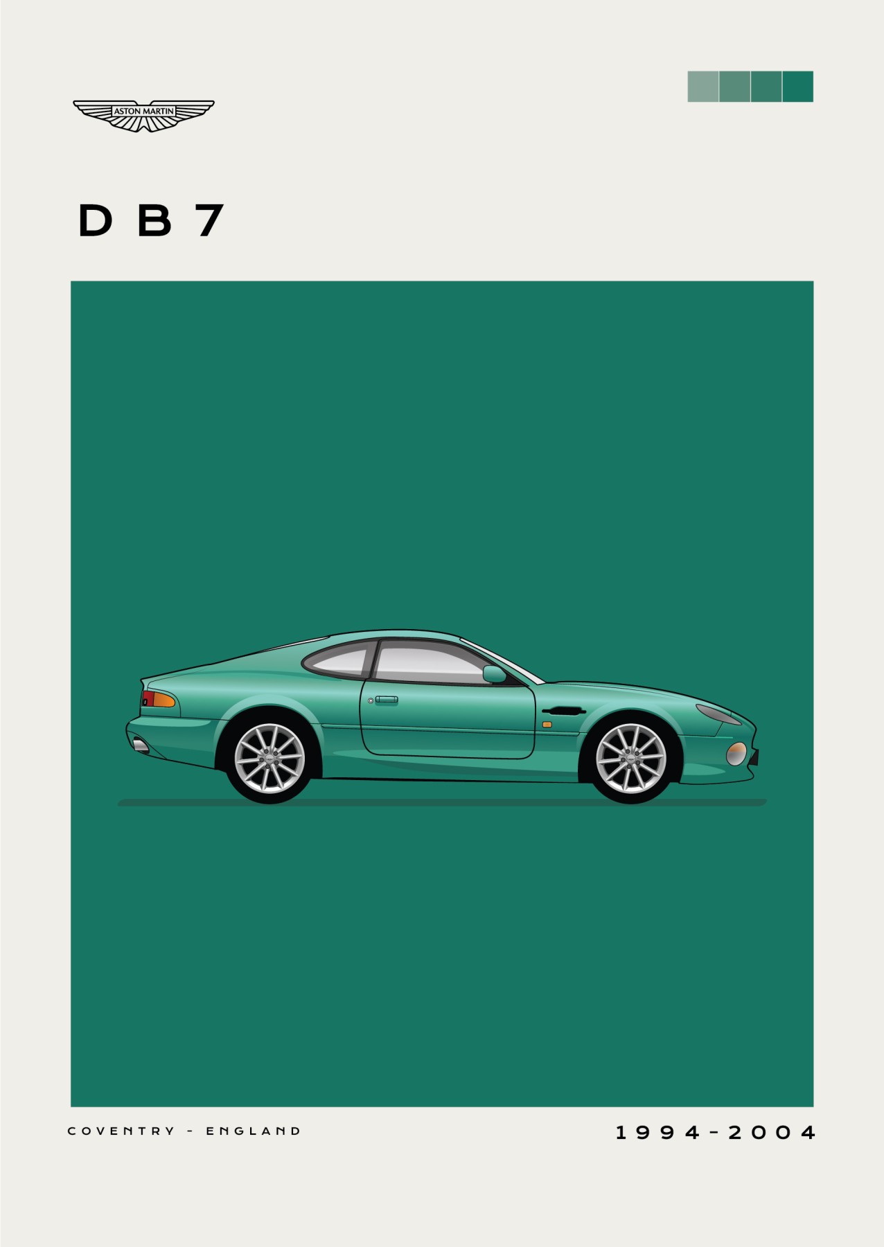 Aston Martini - DB7 - Green