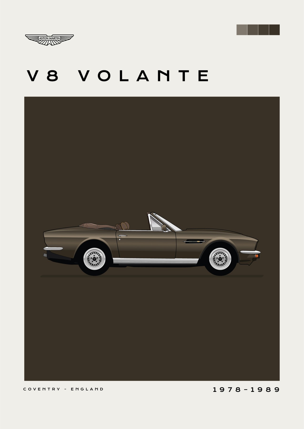 Aston Martini - V8 Volante - Brown