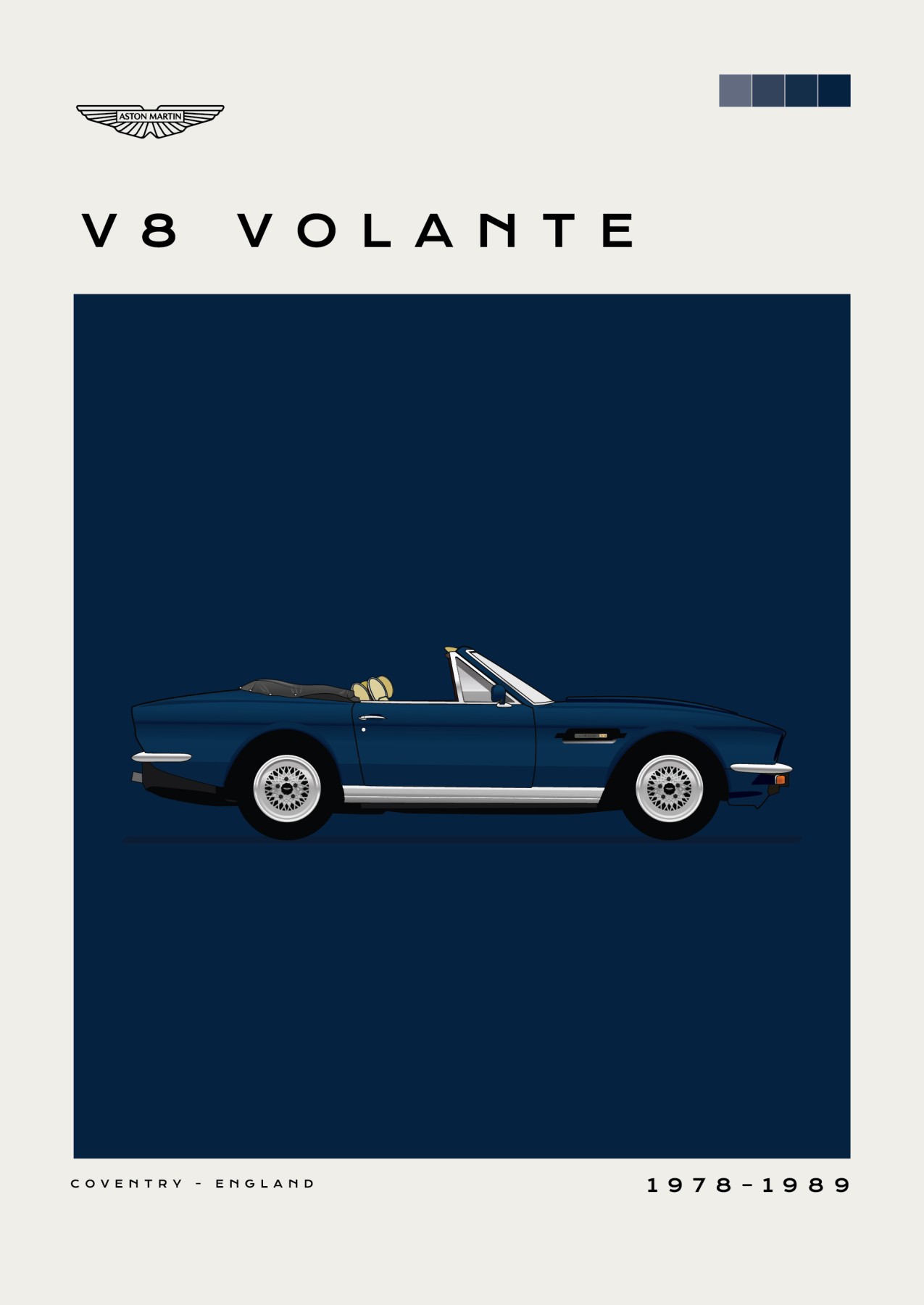 Aston Martini - V8 Volante - Dark Blue