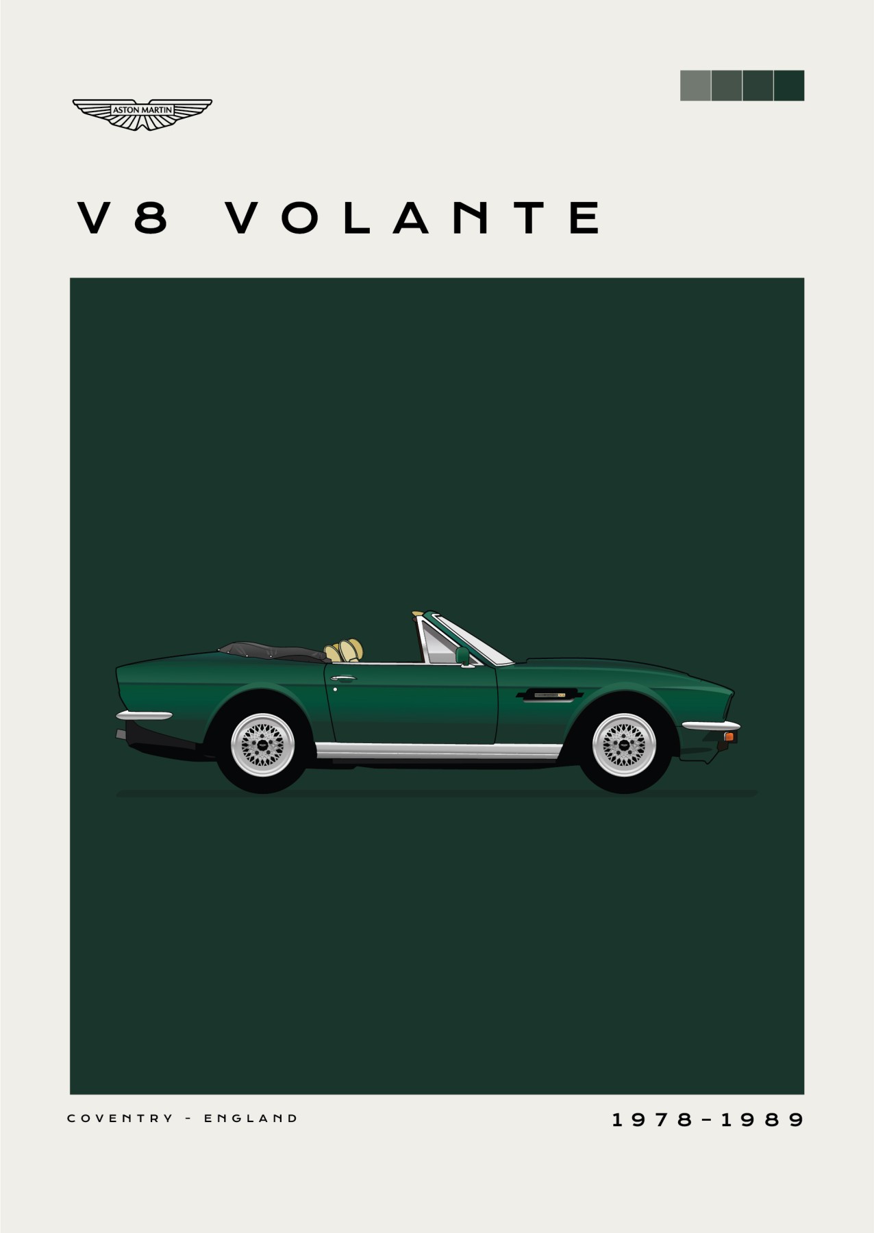 Aston Martini - V8 Volante - Green