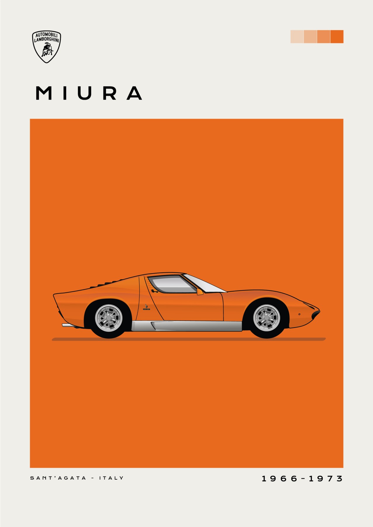 Automobili - Lamborghini - Miura - Orange