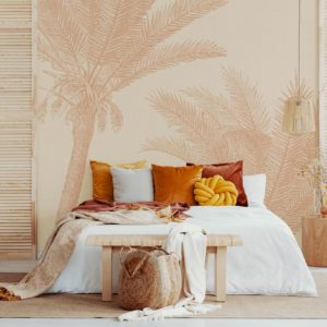 Coastal Date Palm Linen Wallpaper | Grafico Melbourne