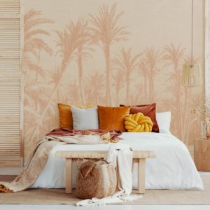 Coastal Palm Linen Wallpaper | Grafico Melbourne