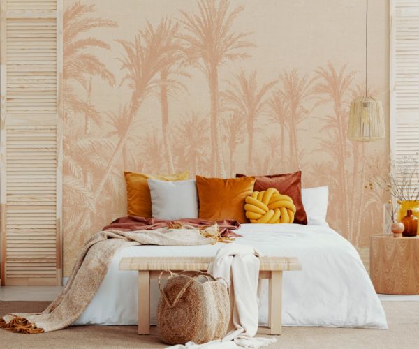 Coastal Palm Linen Wallpaper | Grafico Melbourne