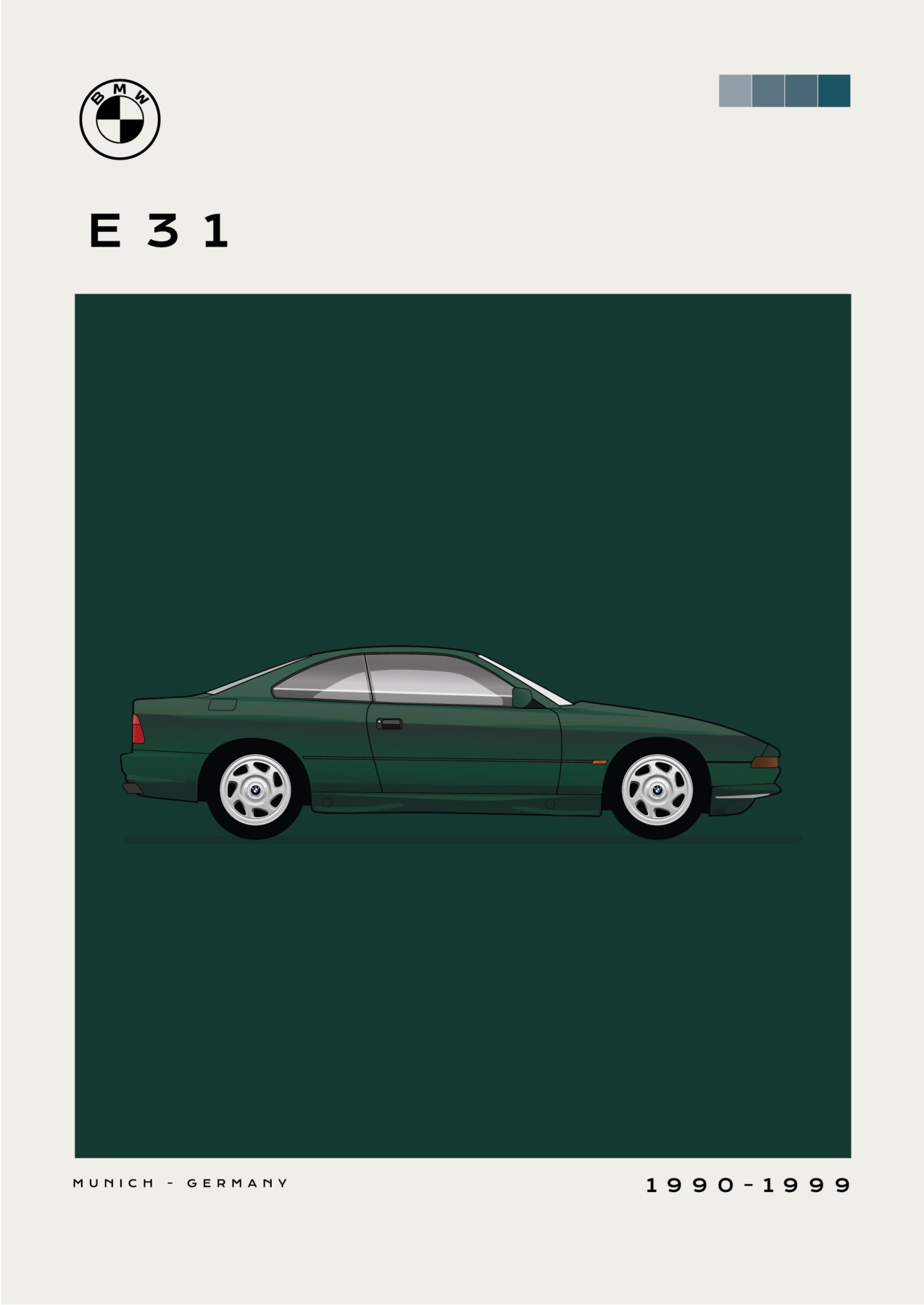 BMW - E31 - Green