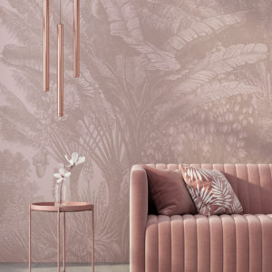 Banana Palm Jungle - Dusty Pink Wallpaper | Grafico Melbourne