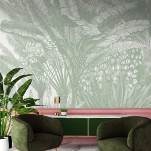 Banana Palm Jungle - Deep Sage Wallpaper | Grafico Melbourne