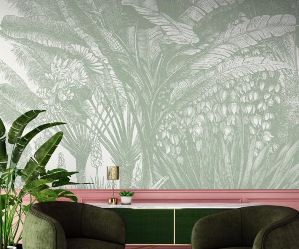 Banana Palm Jungle - Deep Sage Wallpaper | Grafico Melbourne