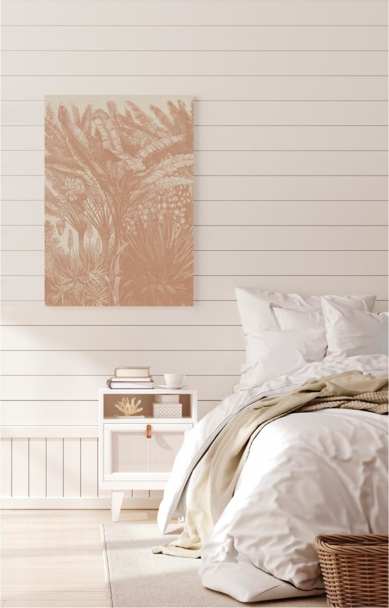 Coastal Palm Linen - Type 6 | STRETCHED CANVAS