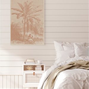 Coastal Palm Linen - Type 4 | Strethed Canvas | Printed Panel | Grafico Melbourne
