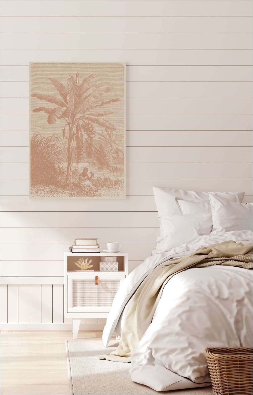 Coastal Palm Linen - Type 4 | STRETCHED CANVAS