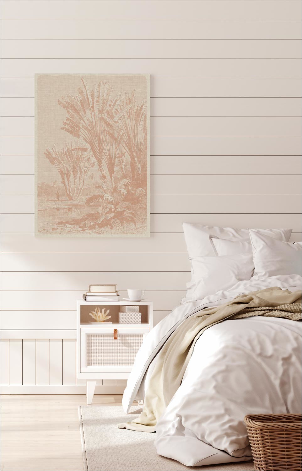 Coastal Palm Linen - Type 5 | STRETCHED CANVAS