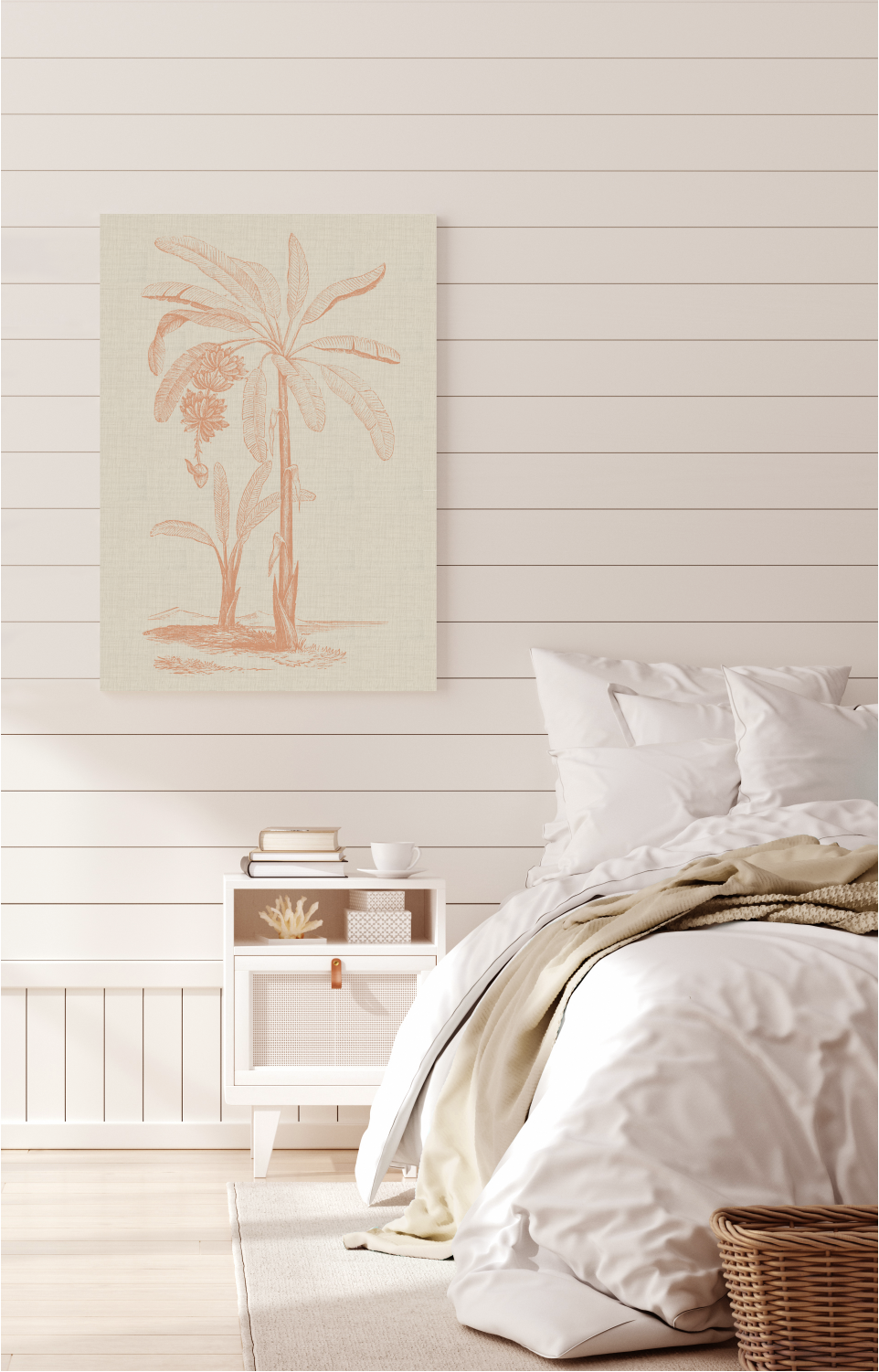 Coastal Palm Linen - Type 1 | Strethed Canvas | Printed Panel | Grafico Melbourne