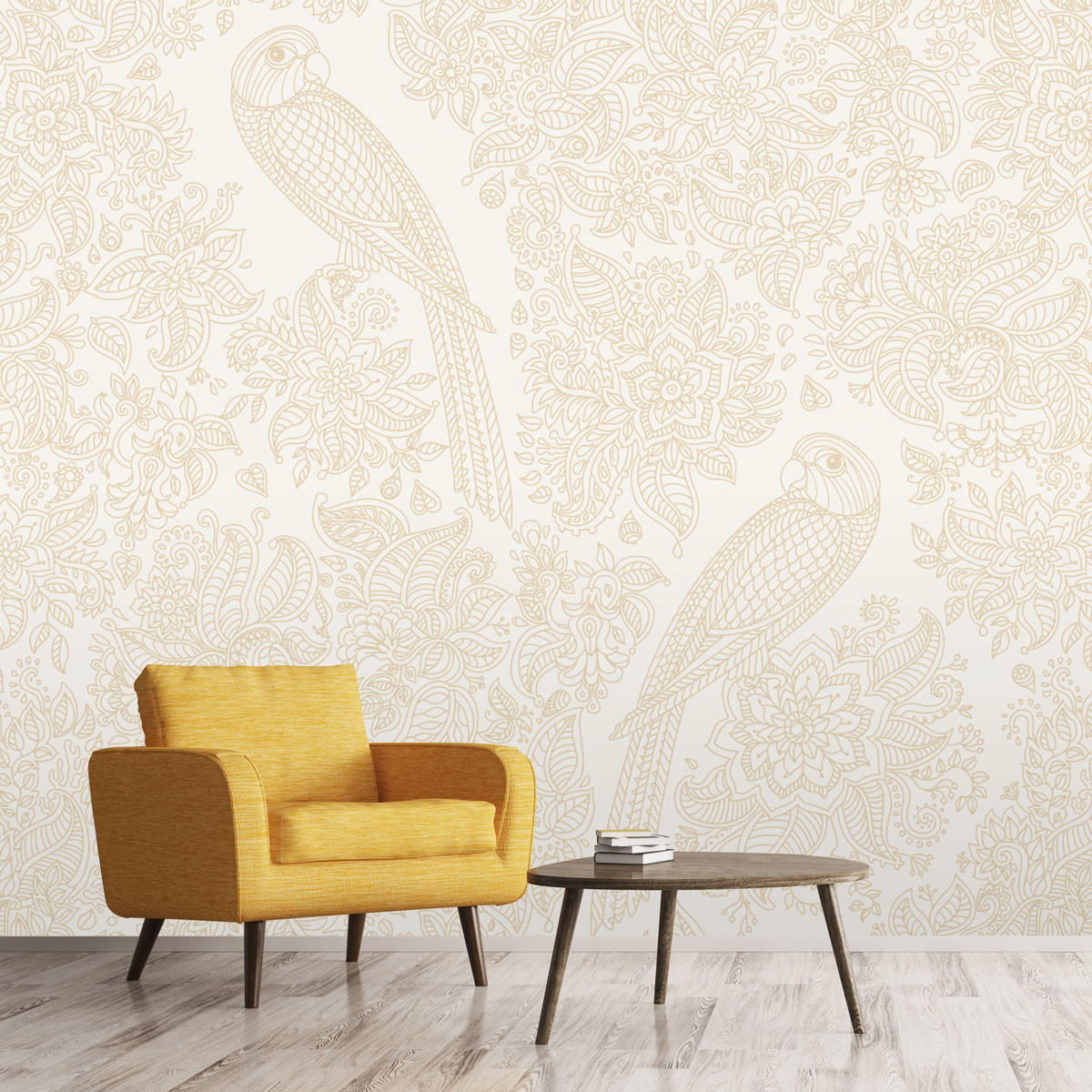 BoHo - Gold/White | WALLPAPER