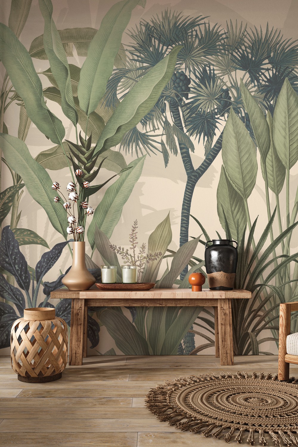 Botanical Jungle - Beige | WALLPAPER