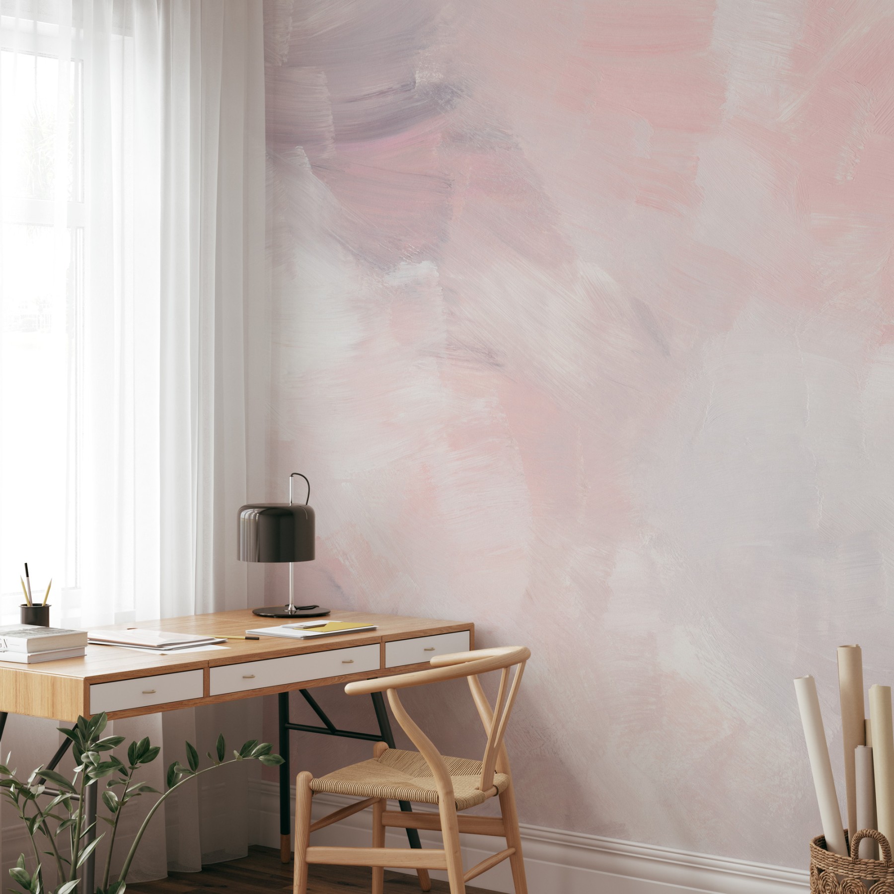 Brushstrokes - Blush | WALLPAPER - Grafico Australia