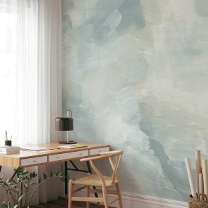 Brushstrokes - Teal | WALLPAPER - Grafico Australia