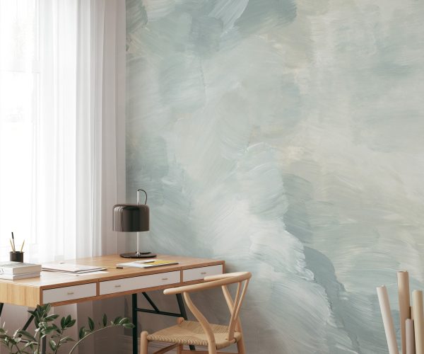 Brushstrokes - Teal | WALLPAPER - Grafico Australia