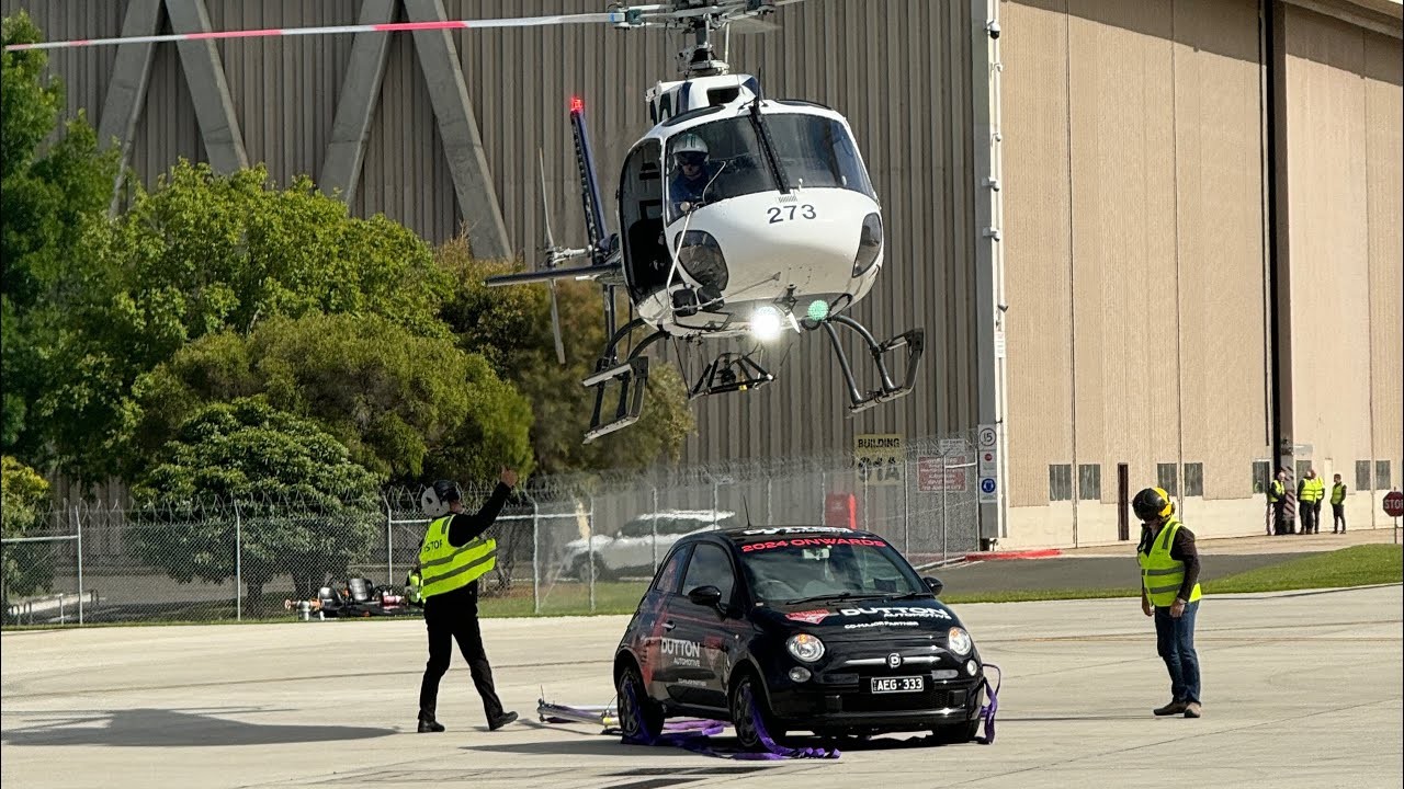Car lifted by Helicopter! Dutton x Essendon FC
