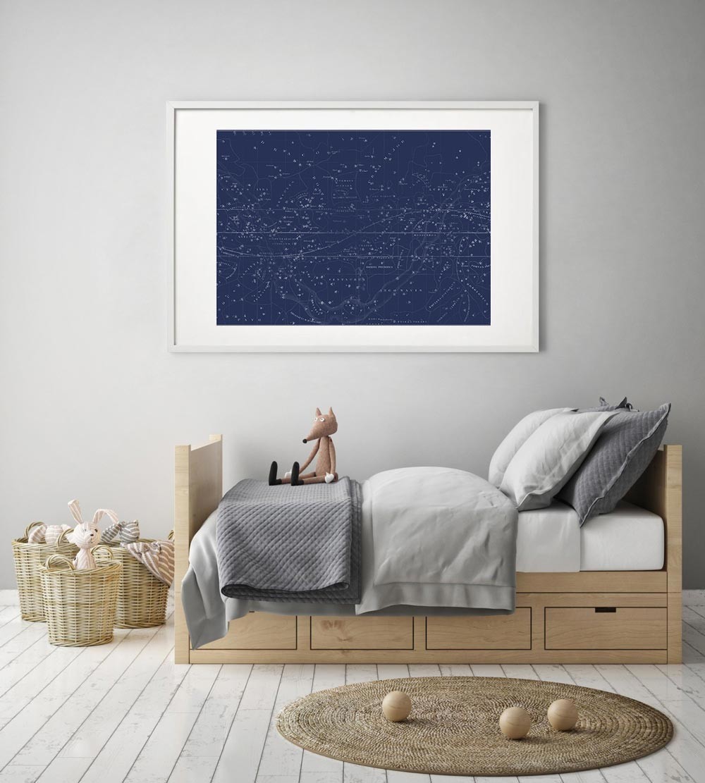 Celestial Star Map – Navy | PRINT | STRETCHED CANVAS