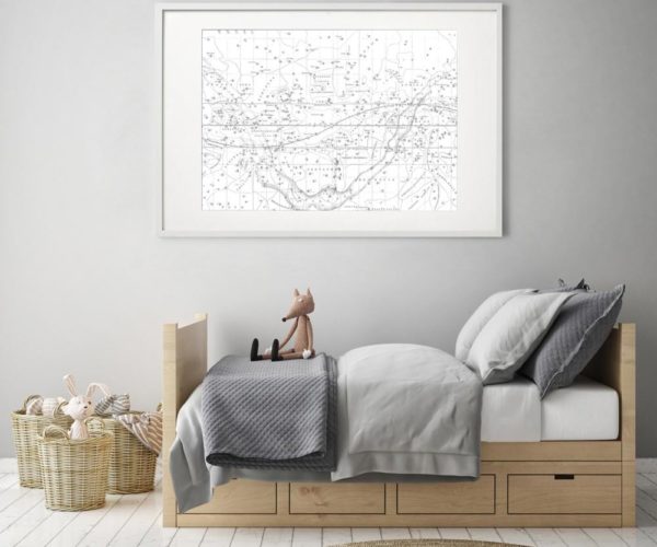 Celestial Star Map – White | Print | Stretched Canvas or Printed Panel | Grafico Melbourne
