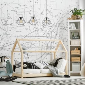 Celestial Star Map - White - Kids Wallpaper | Grafico Melbourne