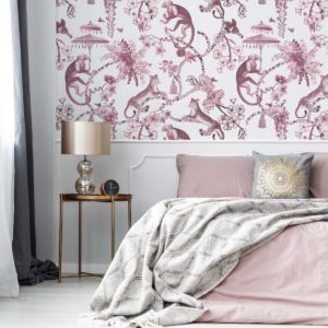 Chinoiserie - Pink Wallpaper| Grafico Melbourne