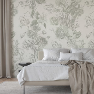 Classic Bouquet Deep Sage Wallpaper | Grafico Melbourne