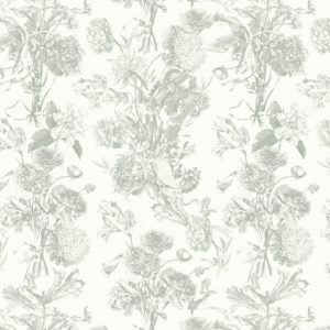 Classic Bouquet Deep Sage Wallpaper | Grafico Melbourne