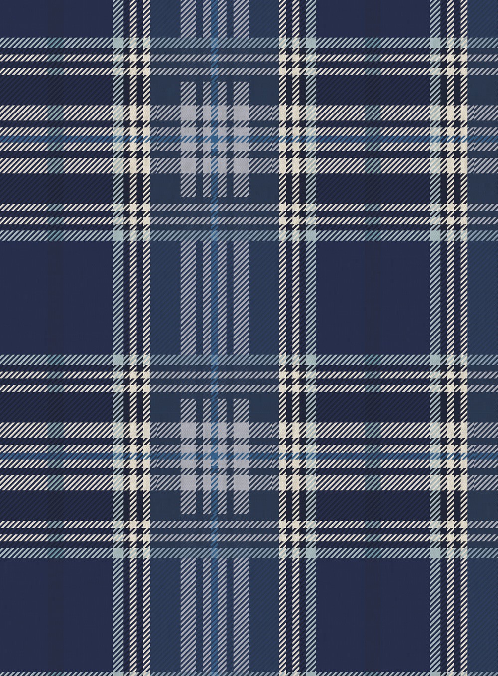 Classic Tartan - Navy Blue | WALLPAPER