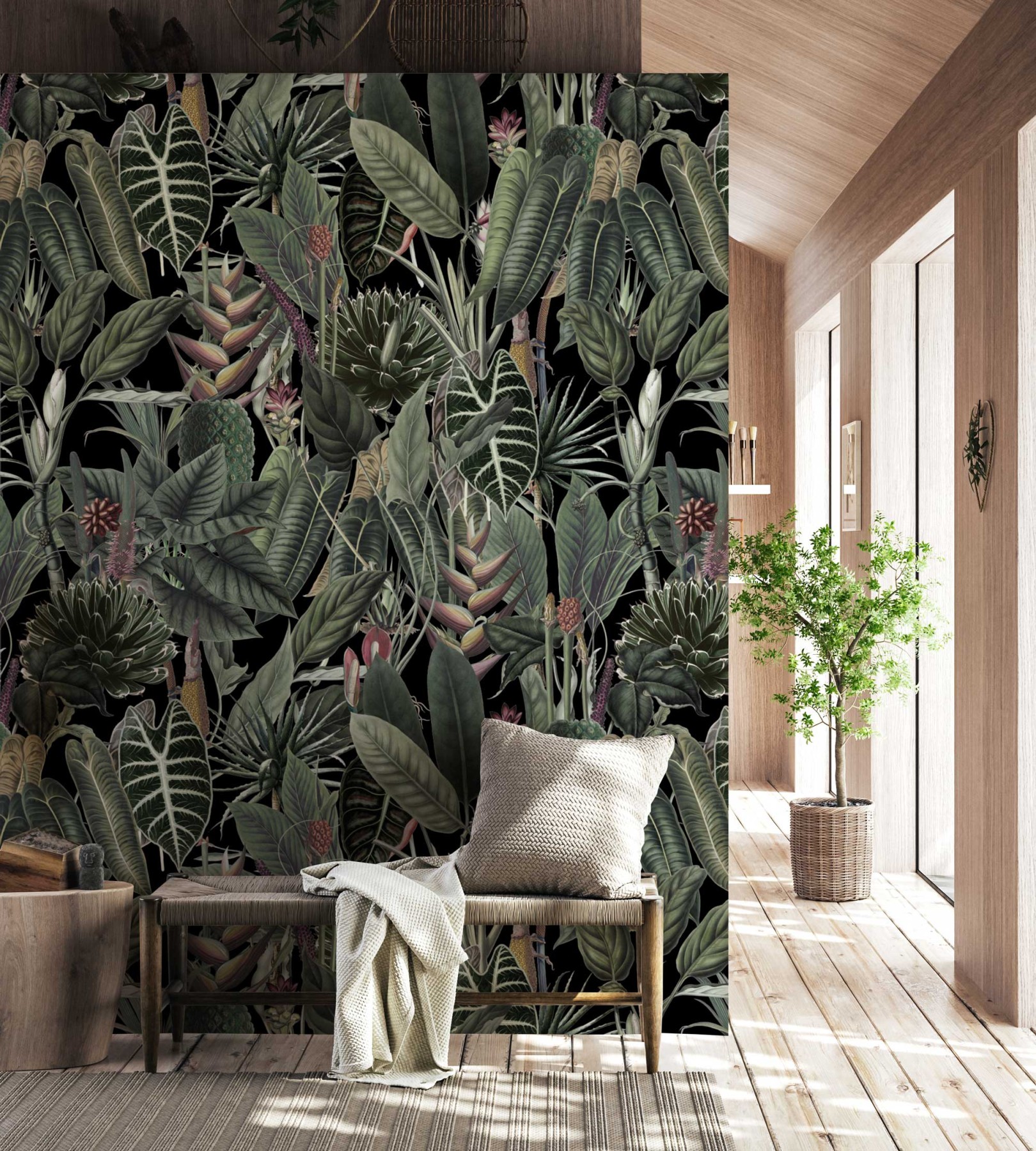 Club Tropicana Black - Without Birds | WALLPAPER