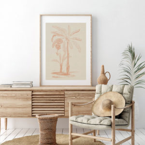 Coastal Palm Linen - Type 1 | Strethed Canvas | Printed Panel | Grafico Melbourne