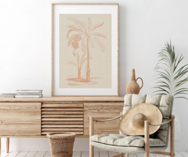 Coastal Palm Linen - Type 1 | Strethed Canvas | Printed Panel | Grafico Melbourne