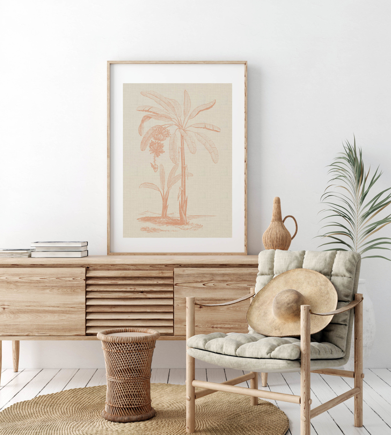 Coastal Palm Linen - Type 1 | PRINT | CANVAS or PRINTED PANEL