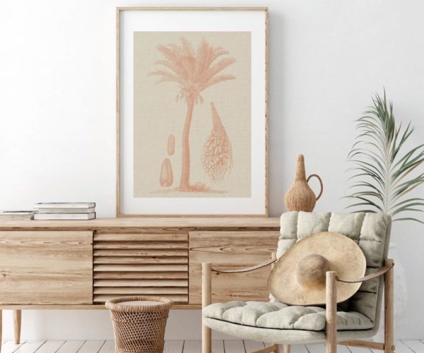 Coastal Palm Linen - Type 2 | Strethed Canvas | Printed Panel | Grafico Melbourne