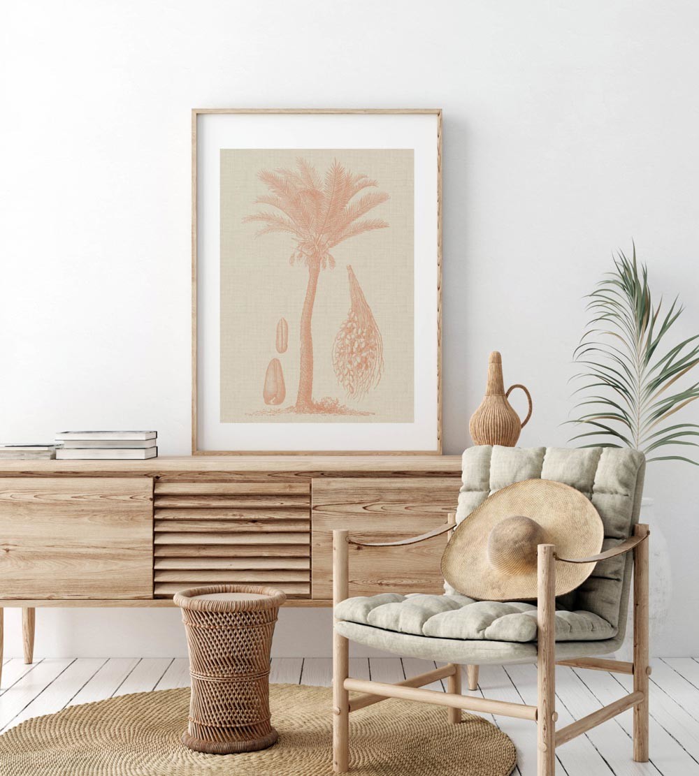 Coastal Palm Linen - Type 2 | Strethed Canvas | Printed Panel | Grafico Melbourne