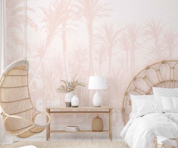 Coastal Palm - Blush Wallpaper | Grafico Melbourne